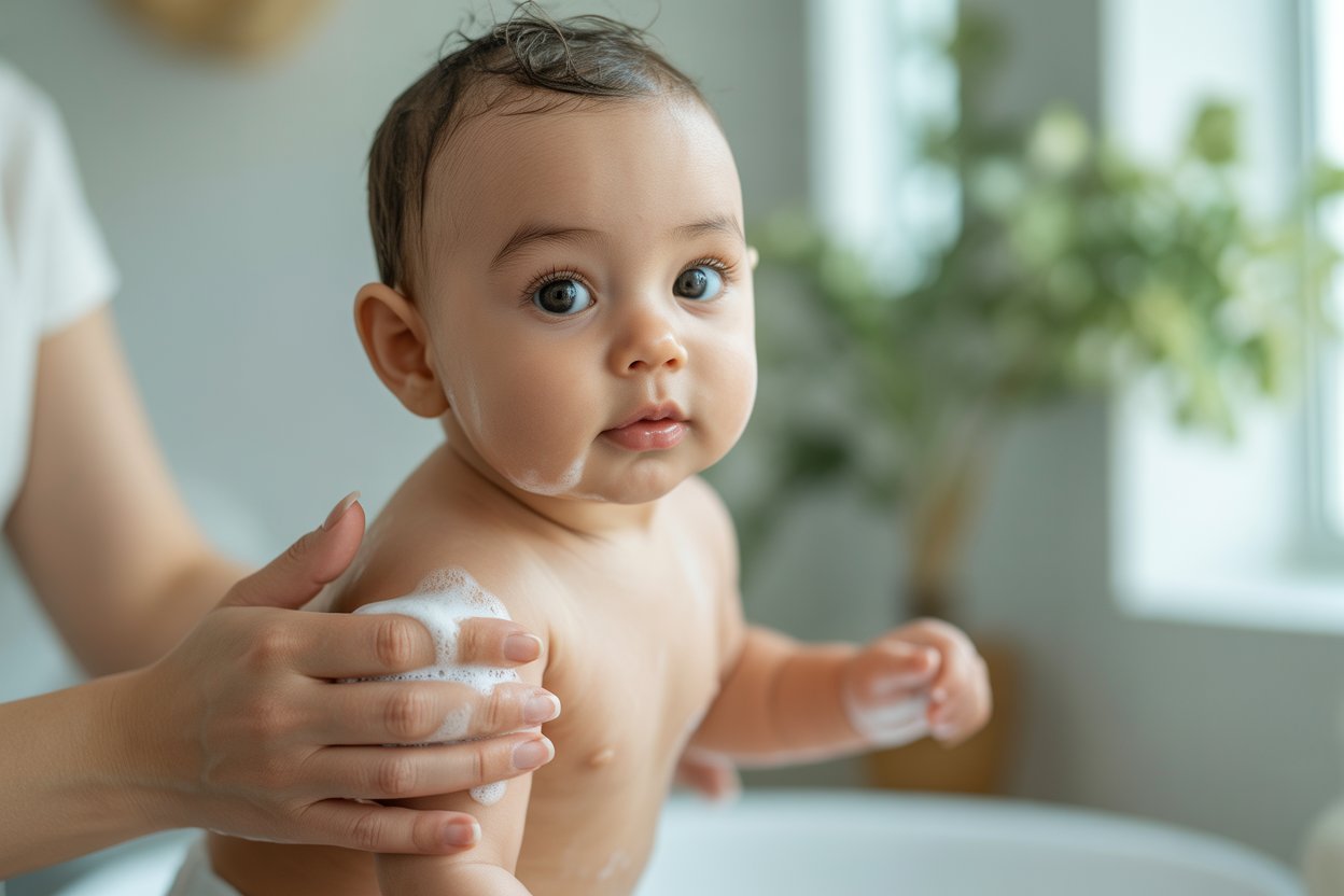 a-photograph-of-a-close-up-shot-of-a-sma_xMeZQkrESE-3c67ZDLgFPw_xApIkw4LTV-Uo2cwnIihjQ 2025’s Safest Plant Based Baby Shampoo Without Fragrance: Pure & Gentle Care for Sensitive Skin
